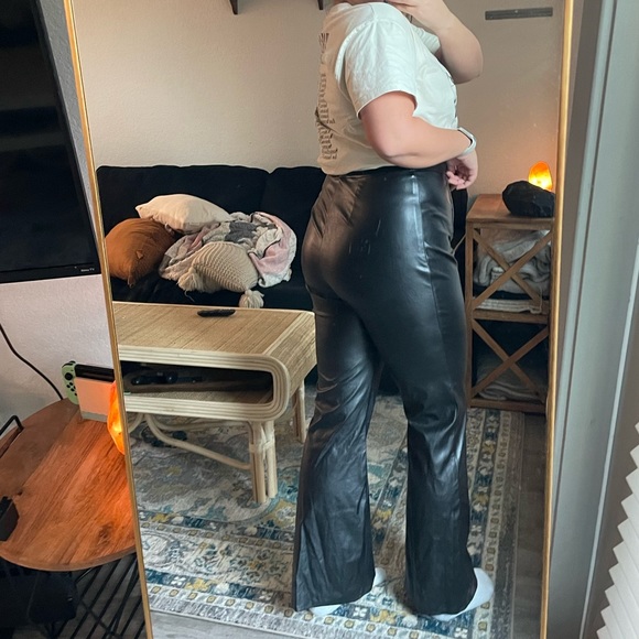 ASOS black faux leather pants - Picture 2 of 2